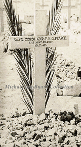 Frederick Edward Pearce's grave in El Alemein Cemetary